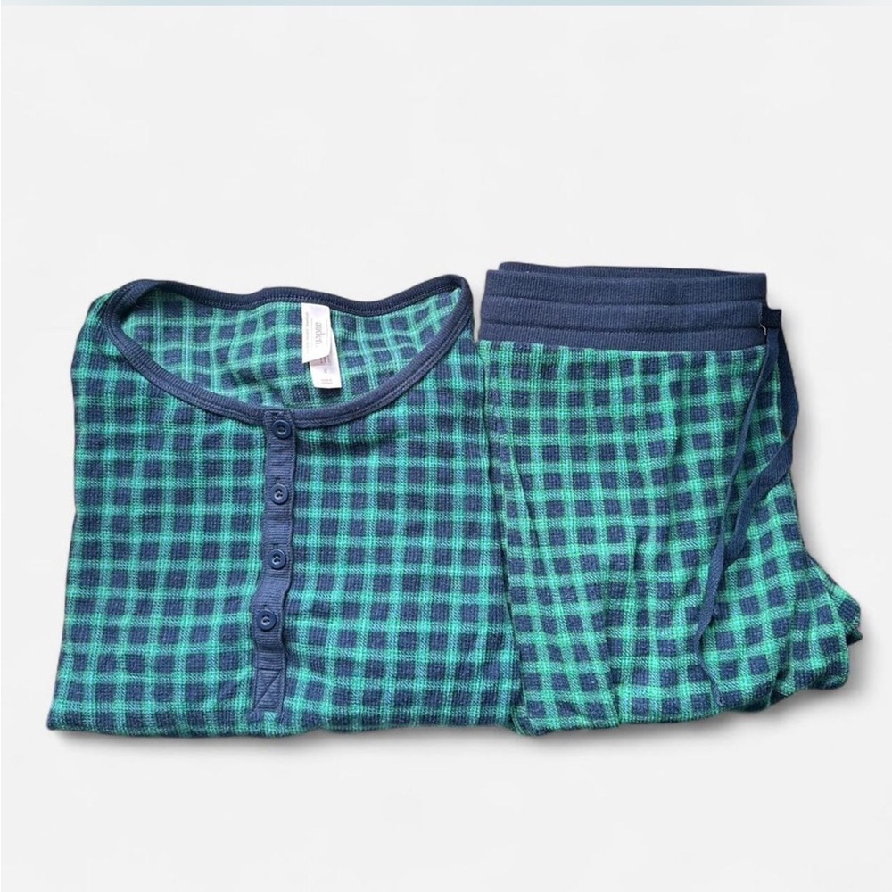 Auden Green and Blue Plaid Loungewear Pajamas